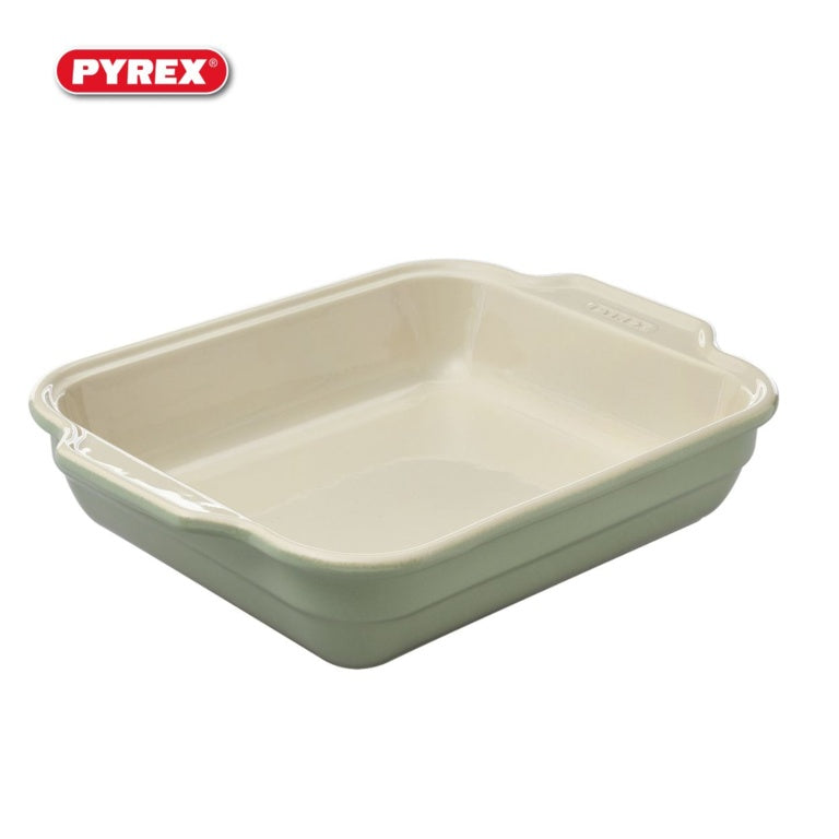 Pyrex Rectangular Roaster Green Sage