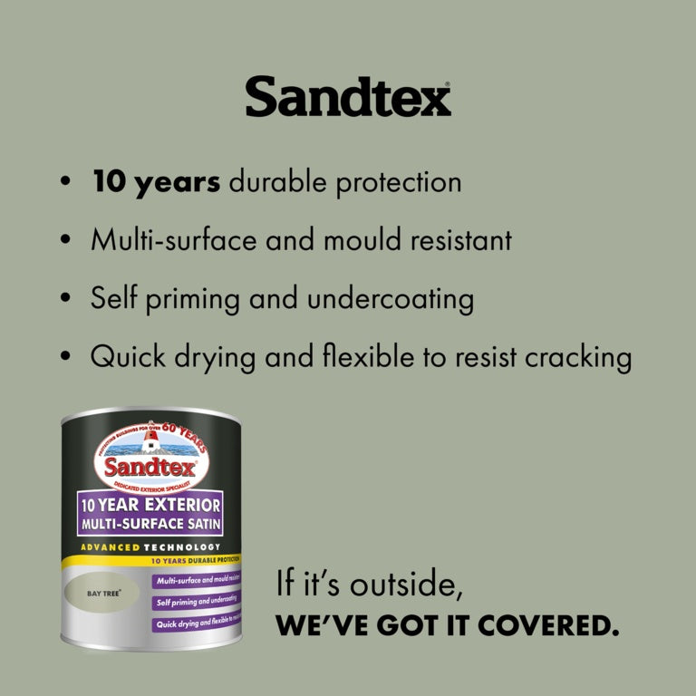 Sandtex 10 Year Exterior Multi Surface Satin 750ml