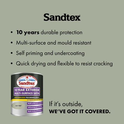 Sandtex 10 Year Exterior Multi Surface Satin 750ml