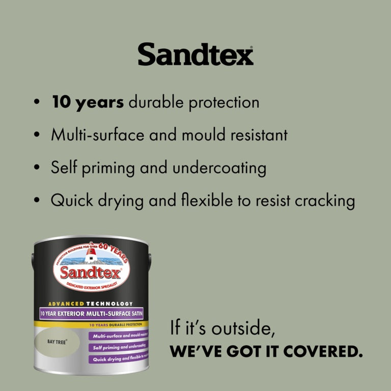 Sandtex 10 Year Exterior Multi Surface Satin 2.5L