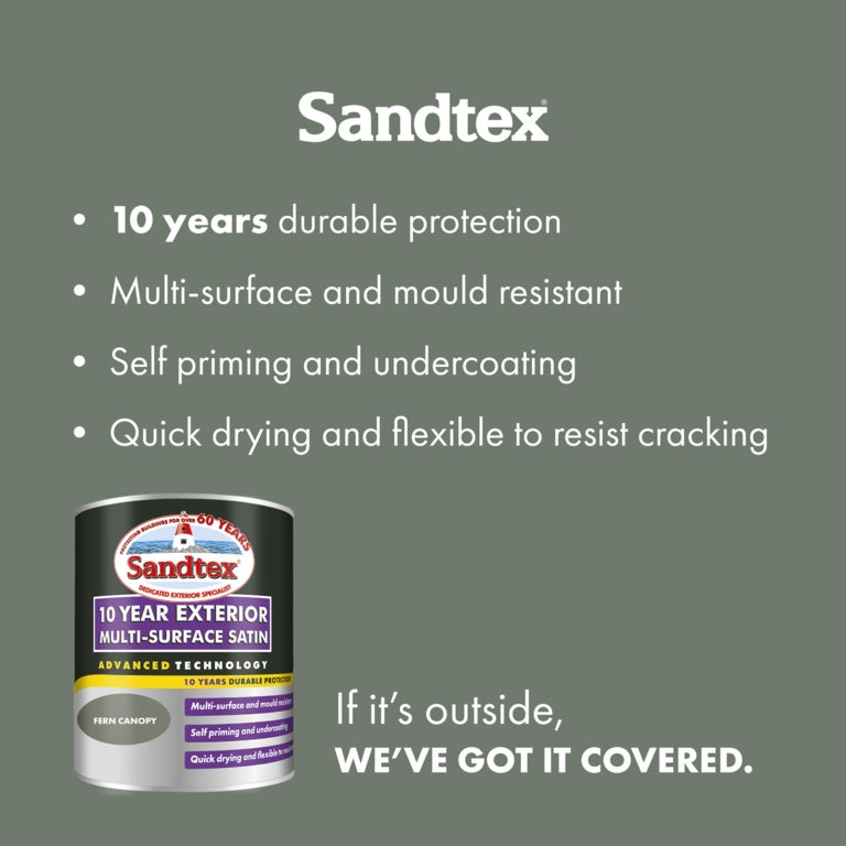 Sandtex 10 Year Exterior Multi Surface Satin 750ml