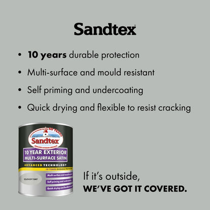 Sandtex 10 Year Exterior Multi Surface Satin 750ml