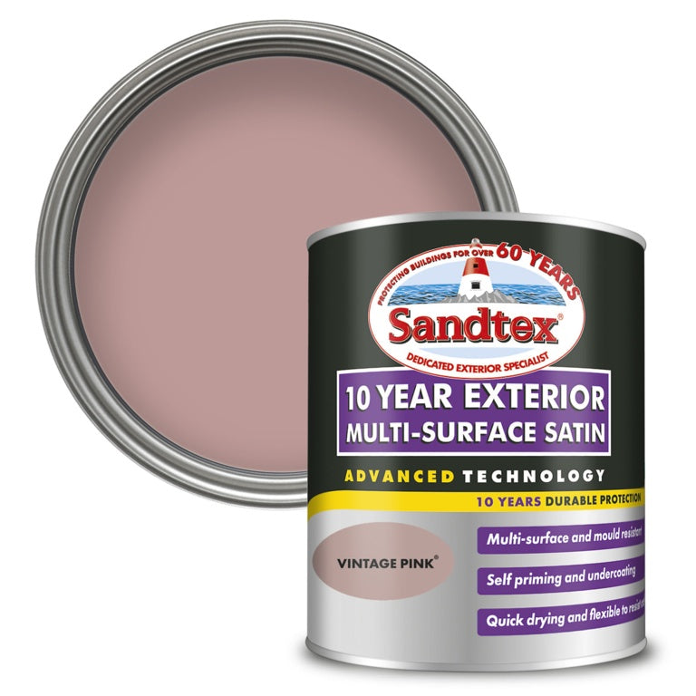 Sandtex 10 Year Exterior Multi Surface Satin 750ml