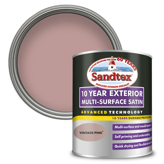 Sandtex 10 Year Exterior Multi Surface Satin 750ml