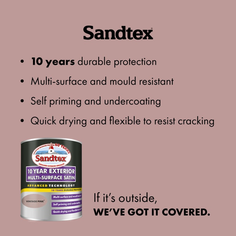 Sandtex 10 Year Exterior Multi Surface Satin 750ml