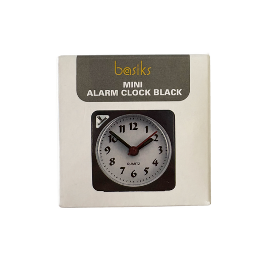 Basiks Mini Alarm Clock Black