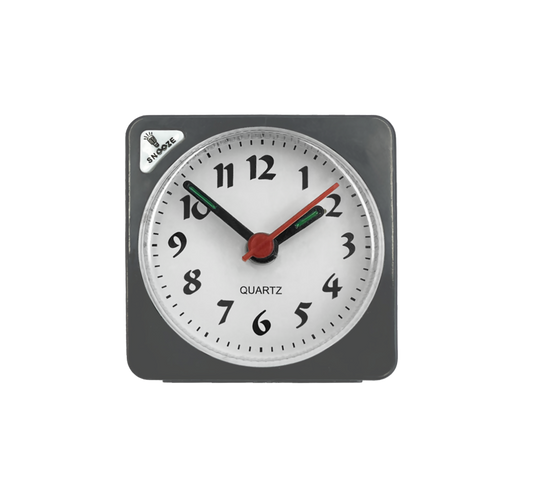 Basiks Mini Alarm Clock Grey