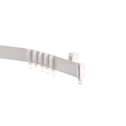 Woodside Aluminium Metal Fixed Track White