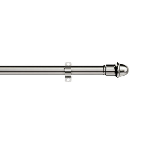Woodside Extendable Metal Café Rod Silver 75-120cm 9-11mm