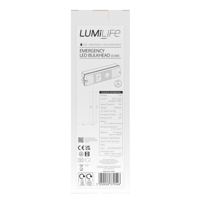 Lumilife Emergemcy Bulk Head 3w 320lm 6000k