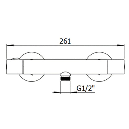 Deva Thermostatic Cool Touch Bar Valve Round