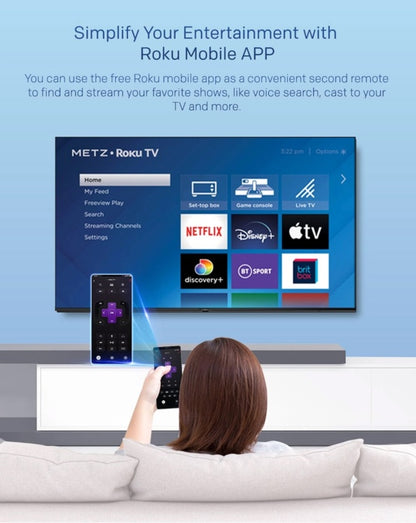 Metz 4k Ultra Hd Hdr Smart Tv Roku 43"