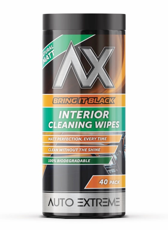 Ax Bring It Black Interior Cleaning Wipes Pack 40