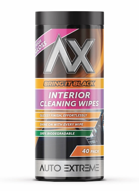 Ax Bring It Black Interior Cleaning Wipes Pack 40