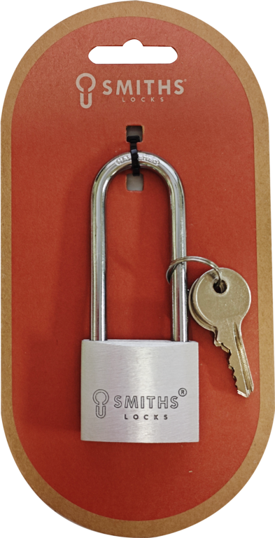 Smiths Locks Aluminium Padlock Long Shackle 40mm