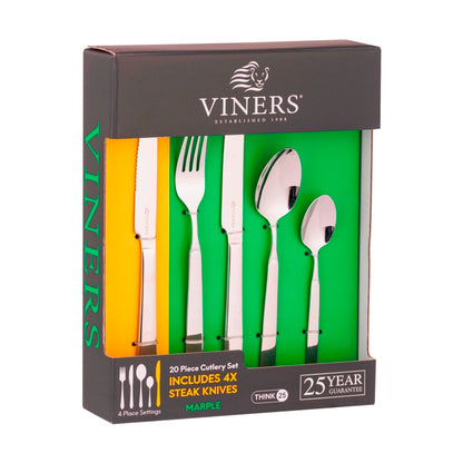 Viners Marple 18/0 Cutlery Set With Steak Knives 20 Piece