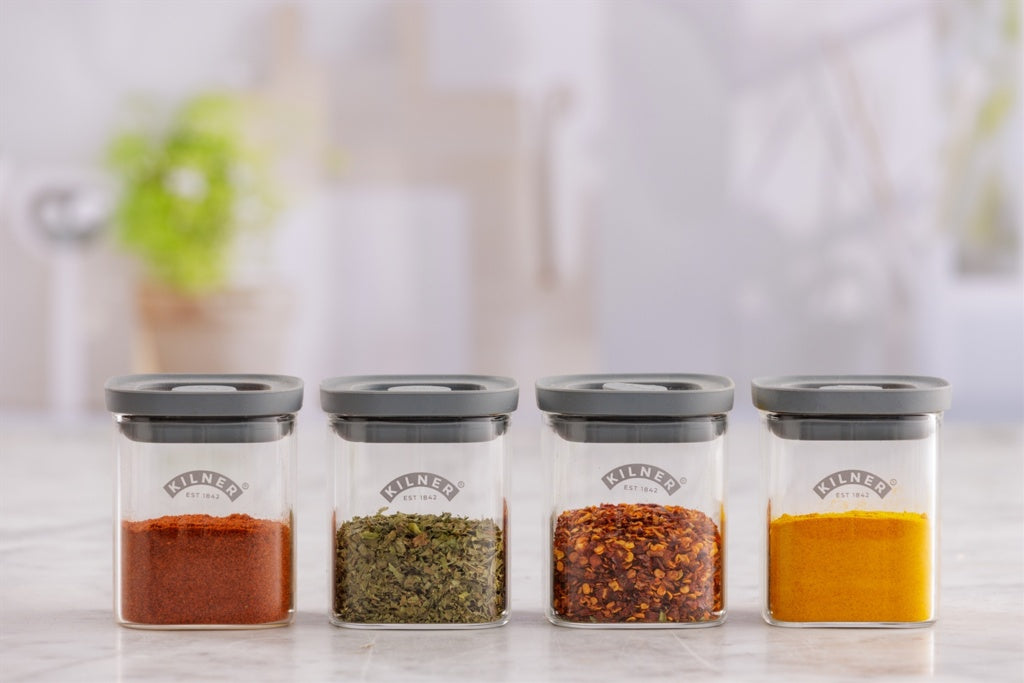 Kilner Fresh Storage Spice Jar Set 4 Piece