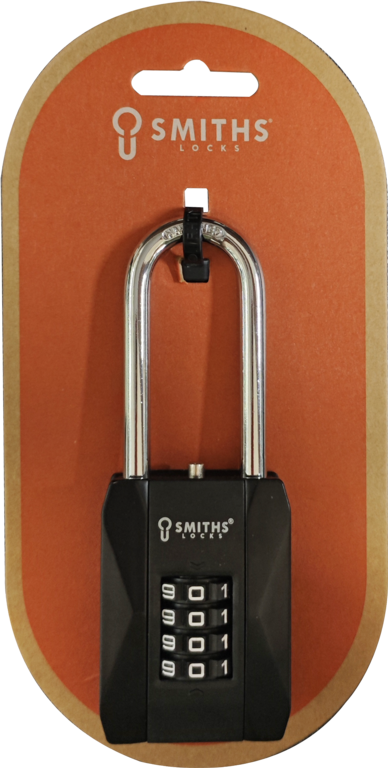 Smiths Locks HD Combination Long Shackle Padlock 50mm
