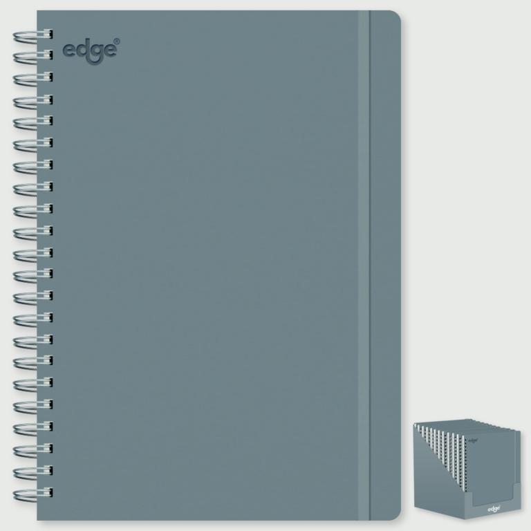 I G Design A4 Pu Twin Wiro Notebook Grey