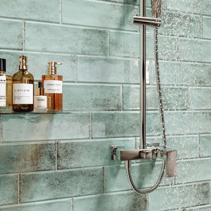 Golden Tile Vintage Ceramic Wall Tile 300 x 100mm 0.84m2 Light Green