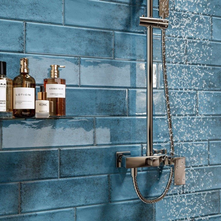 Golden Tile Vintage Llight Blue Ceramic Wall Tile 300 x 100mm 0.84m2