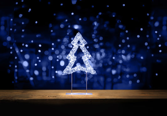 Premier Silver Table Top Tree 720 LEDs 45cm