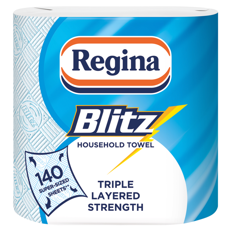 Regina Blitz Household Towels 3 Ply Twin Pack