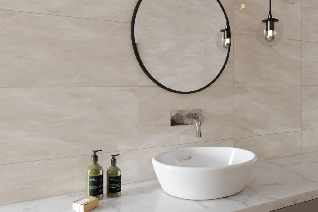 Golden Tile Calma Beige Gloss Ceramic Tile 600 x 300 x 9mm 1.44m2