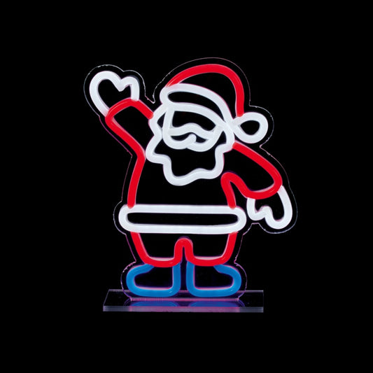 Premier Santa Design Table Top Lit Neon Sign 25cm