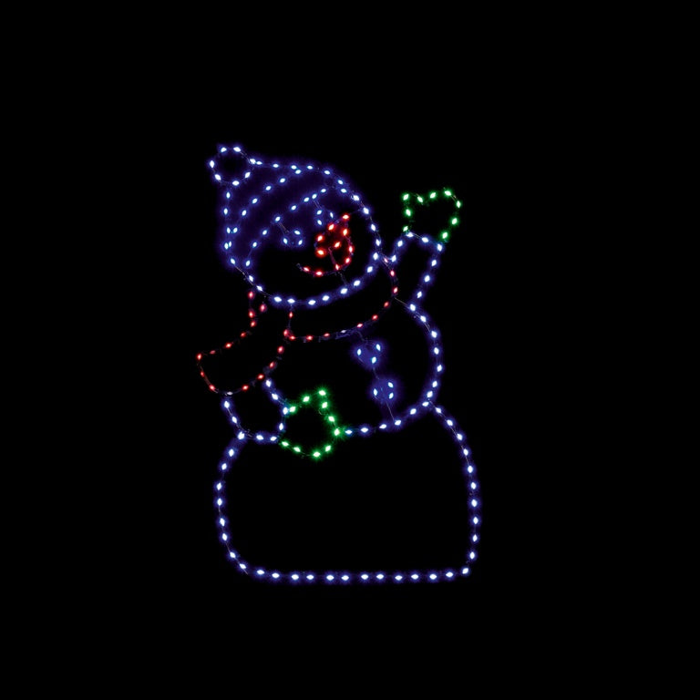 Premier Twinkling FlexiBrights Snowman 187 LEDs 60 x 38