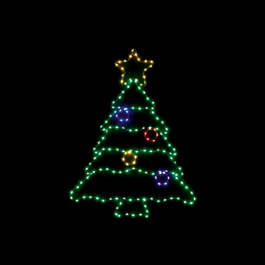 Premier Flexibrights Xmas Tree 164 LED Multi Coloured 60x46