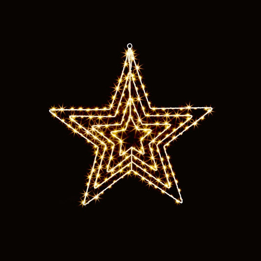 Premier Multi Action 4 Layered Star 165 LED Warm White 50cm