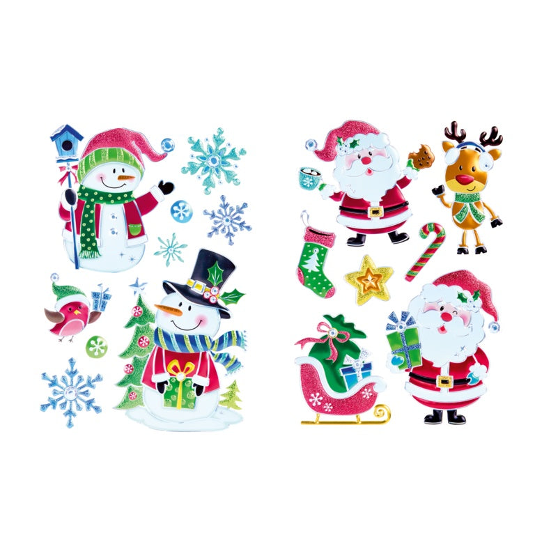 Premier Christmas Pop Foil Window Stickers 17cm