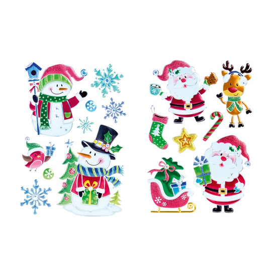 Premier Christmas Pop Foil Window Stickers 17cm