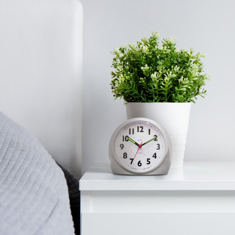 Acctim Jefferson Jumbo Alarm Clock Silver