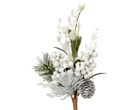 Kaemingk White Deco Branch Green/White 26cm