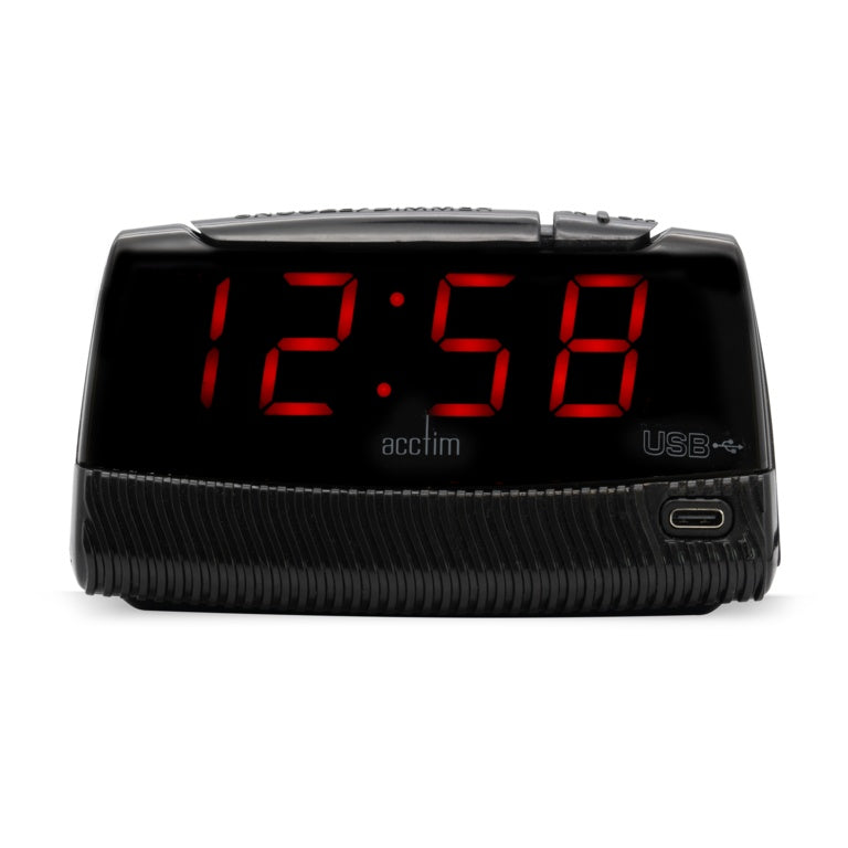 Acctim Wade LCD Smart Alarm Clock Black