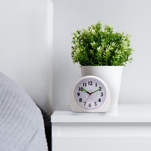 Acctim Jefferson Jumbo Alarm Clock White