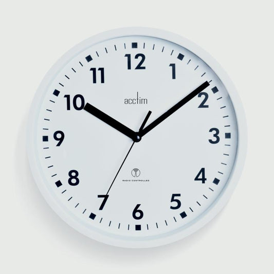 Acctim Nardo Radio Control Wall Clock White