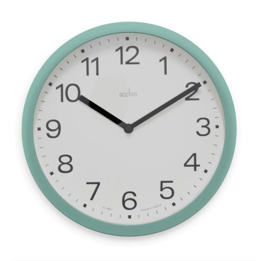 Acctim Renhold Sweep Wall Clock Cloverfield Green