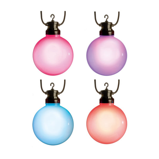 Premier 10cm Frosted Ball Cap 10 Rainbow LEDs