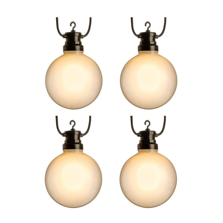 Premier 10cm Frosted Ball Cap 10 Warm White LEDs