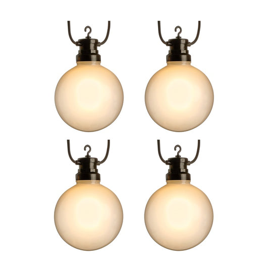 Premier 10cm Frosted Ball Cap 10 Warm White LEDs