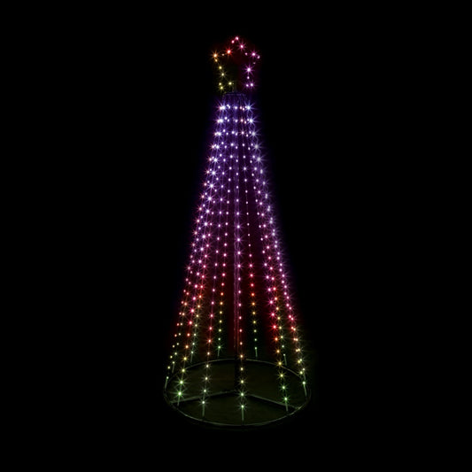 Premier Pyramid Tree 308 LED Colour Changing Star 1.4m