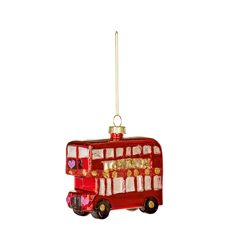 Premier Glass London Bus Hanging Decoration 8.5cm