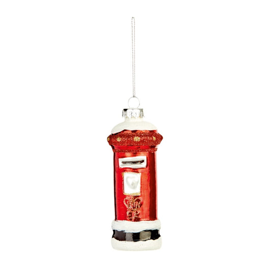Premier Glass Red Postbox Hanging Decoration 11cm