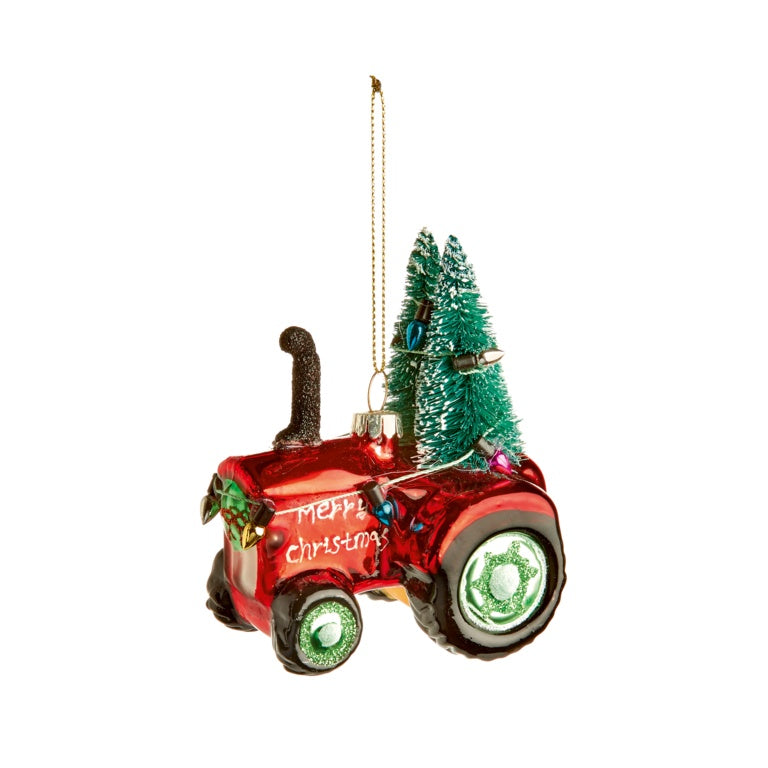 Premier Glass Red Tractor 9.5cm