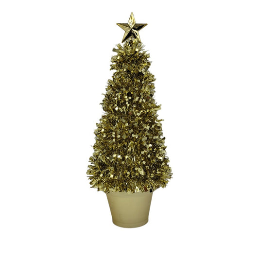 Premier Gold Tinsel Tree 41cm