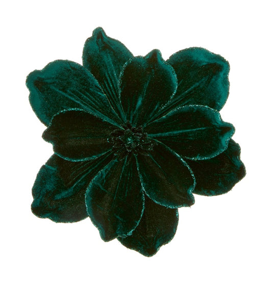 Premier Emerald Green Velour Magnolia Clip On 24cm