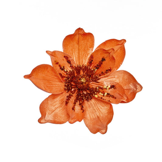 Premier Orange Velvet Magnolia Clip On 24cm